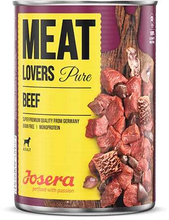 Josera Meat Lovers Pure jautiena konservuotas pašaras šunims su jautiena, 800g