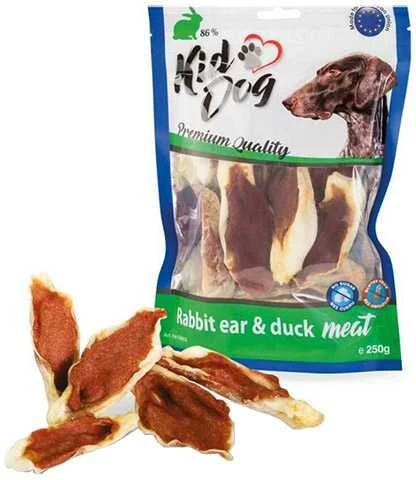 KIDDOG Meat triušių ausys su antiena 250g