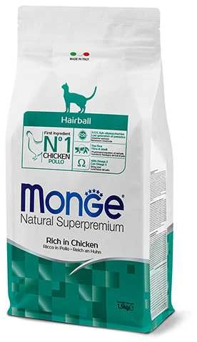 Monge Daily Line Hairball super premium pašaras suaugusioms katėms su vištiena 1,5kg