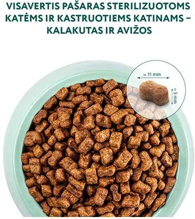 Optimeal Adult Sterilised sausas maistas katėms su kalakutiena, 700 g