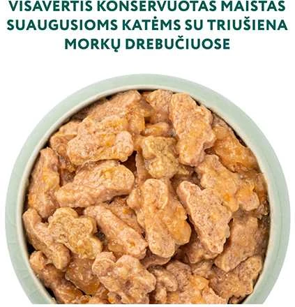 Optimeal konservai katėms su triušiena morkų drebučiuose, 85 g