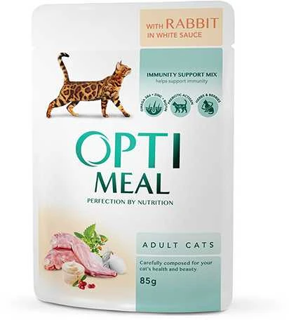 Optimeal konservai katėms su triušiena padaže, 85 g