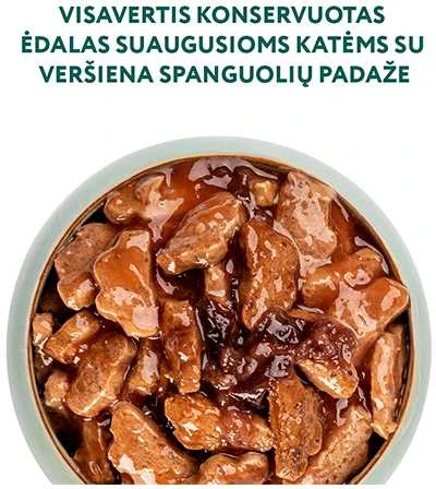 Optimeal konservai katėms su veršiena spanguolių padaže, 85 g