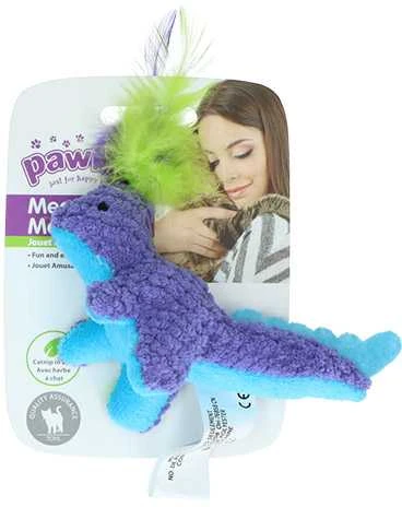 Pawise Dinosaur pliušinis žaislas katėms su katžole, 1 vnt