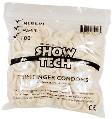 Show Tech antpirščiai trimingavimui, L, balti, 100 vnt