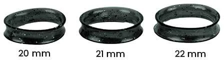 Show Tech Finger Ring Fine žiedai žirklėms, juodi, 2 vnt, 21 mm