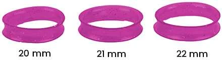 Show Tech Finger Ring Fine žiedai žirklėms, violetiniai, 2 vnt, 20 mm