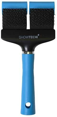 Show Tech+ Flex Groom Professional Slicker kietas dvipusis dvigubas šepetys