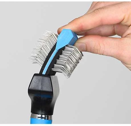 Show Tech+ Flex Groom Professional Slicker kietas dvipusis dvigubas šepetys
