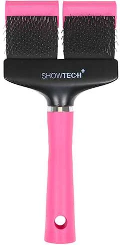 Show Tech+ Flex Groom Professional Slicker minkštas dvipusis dvigubas šepetys