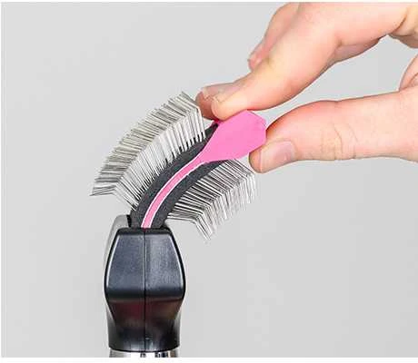 Show Tech+ Flex Groom Professional Slicker minkštas dvipusis dvigubas šepetys