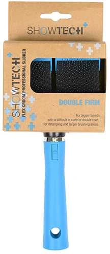 Show Tech+ Flex Groom Professional Slicker kietas dvipusis dvigubas šepetys