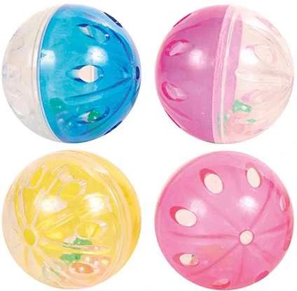 TRIXIE Barškančių kamuoliukų rinkinys, plastikas 4.5 cm, 4 vnt.