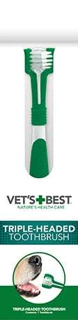 Vet‘s Best Triple Headed dantų šepetėlis
