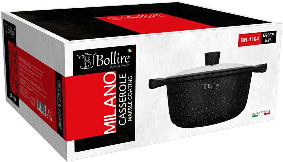 Puodas su dangčiu BOLLIRE MILANO BR-1104, Ø26 cm, 5,2 l