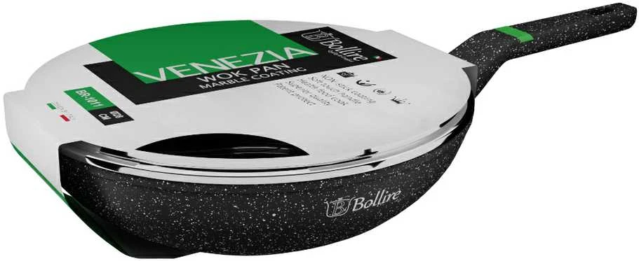 Kiniška keptuvė su dangčiu BOLLIRE VENEZIA BR1011, Ø 28 cm