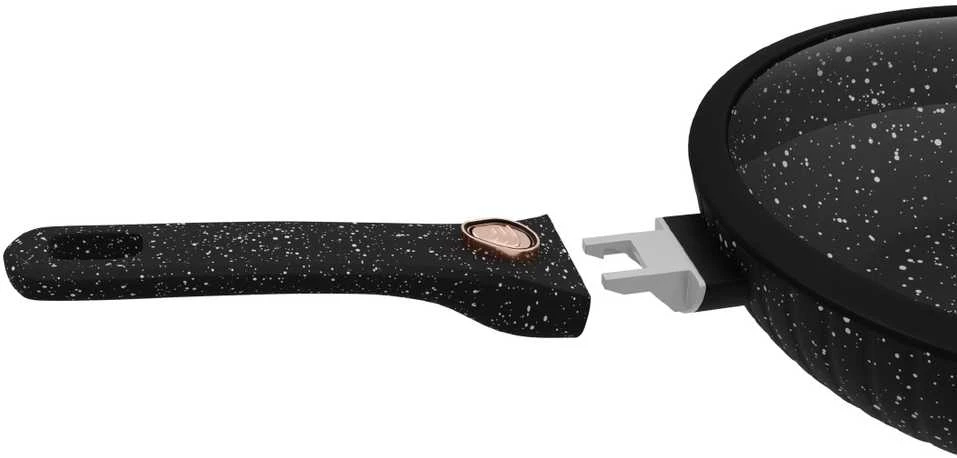 Bollire WOK keptuvė SICILIA 28 cm su nuimama rankena ir dangčiu BR-1511
