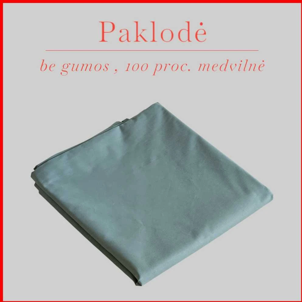 100 proc. medvilnės paklodė - 200x240cm.