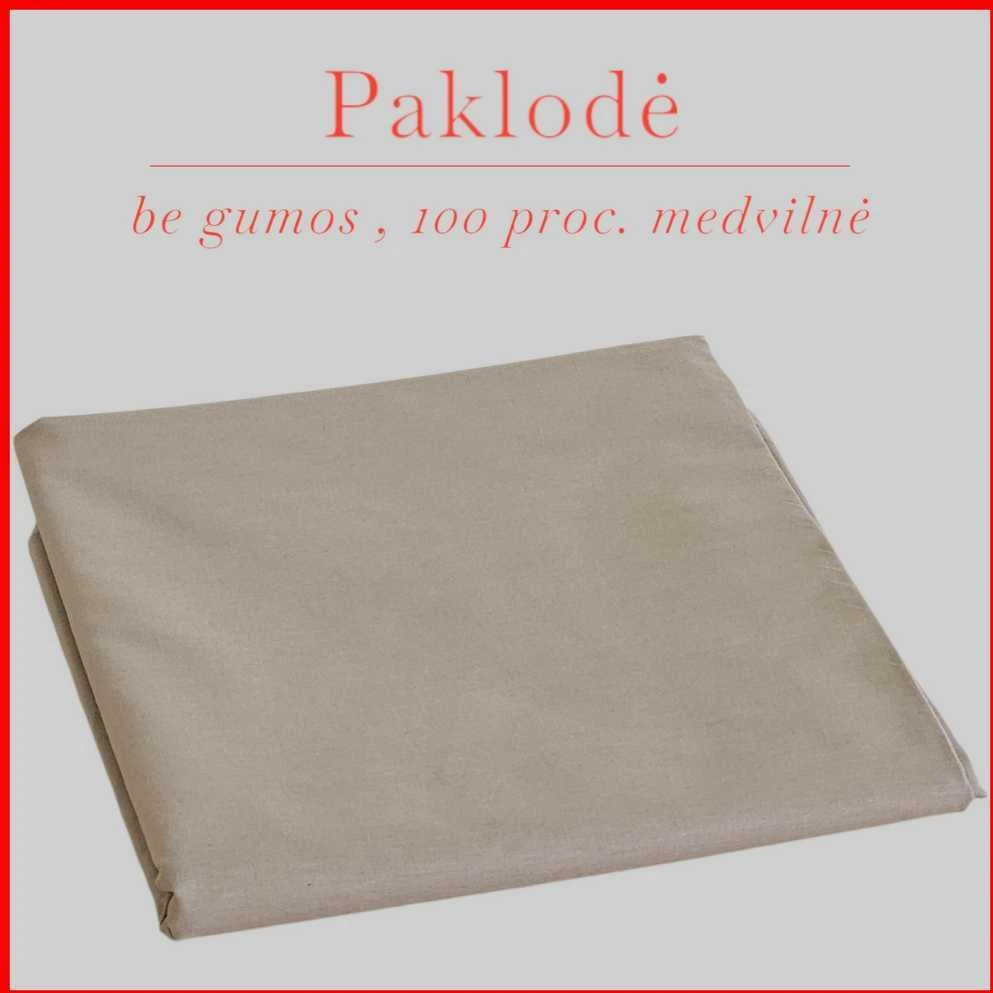 100 proc. medvilnės paklodė - 240x240cm.