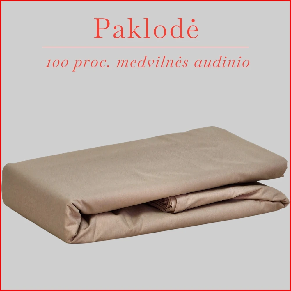 100 proc. medvilninės paklodė - 220x240cm.