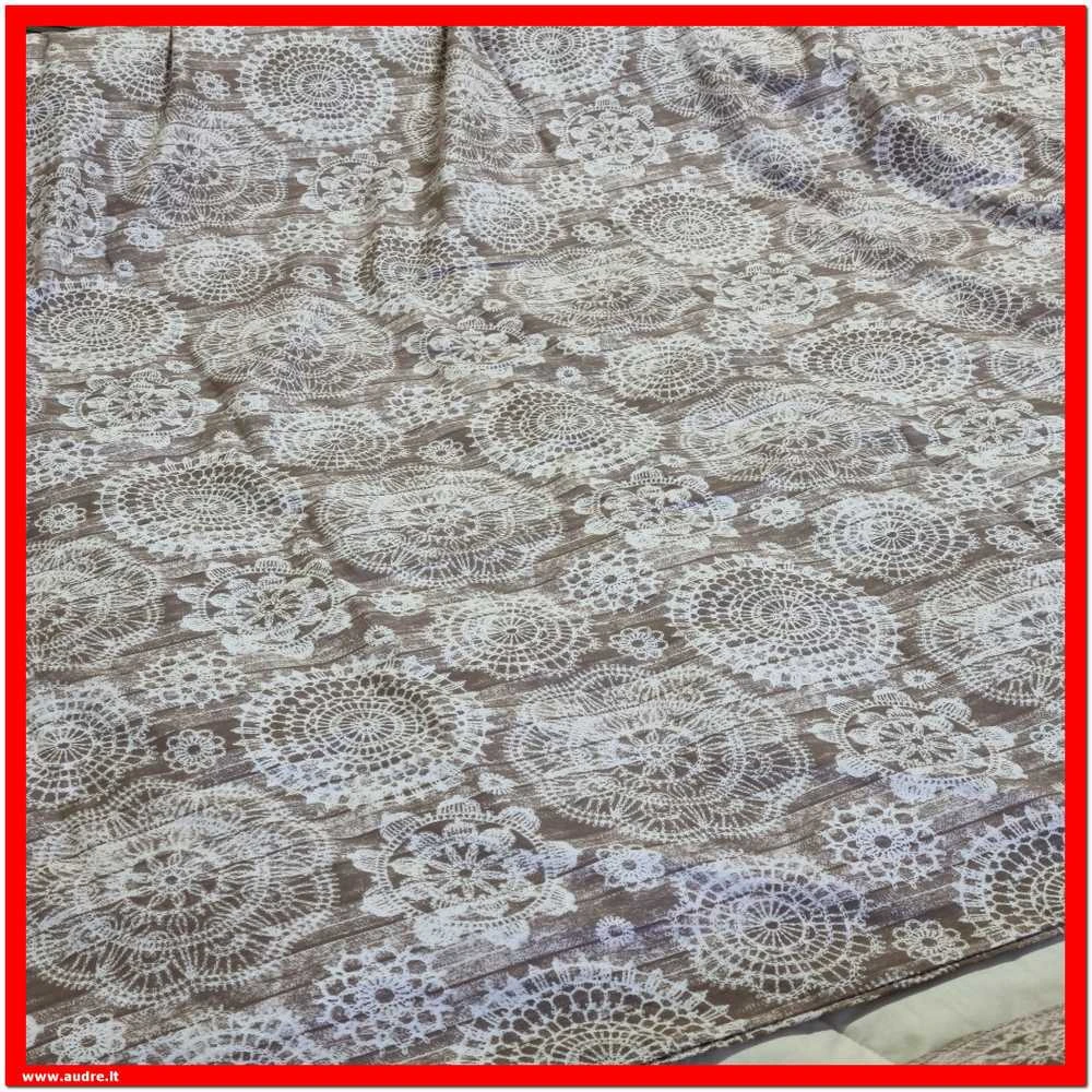 100 proc. medvilnės patalynės komplektas - Antklodės užvalkalas 200x200 cm. + pagalvės užvalkalai 50x70 cm. (2 vnt.)
