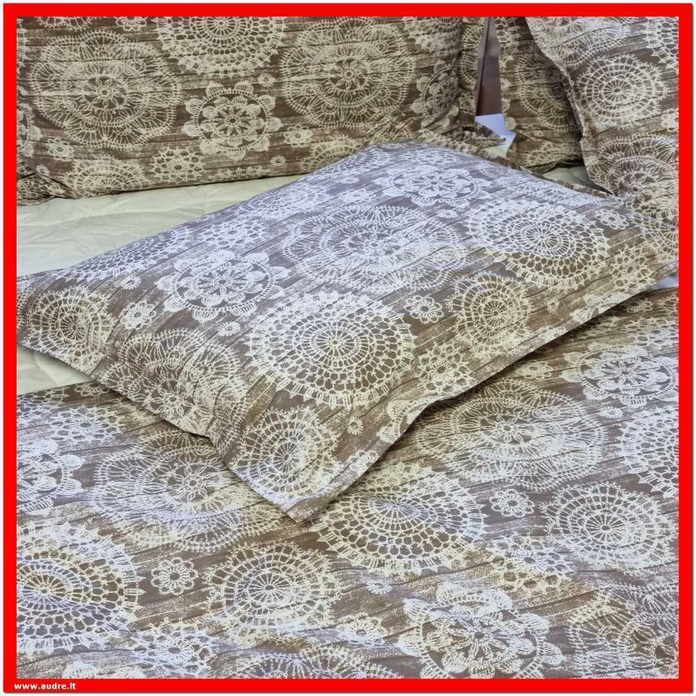 100 proc. medvilnės patalynės komplektas - Antklodės užvalkalas 200x200 cm. + pagalvės užvalkalai 50x70 cm. (2 vnt.)