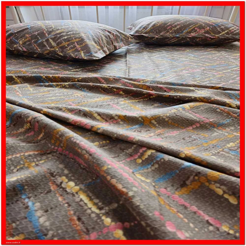 100 proc. medvilnės patalynės komplektas - Antklodės užvalkalas 140x200 cm. + pagalvės užvalkalas 50x70 cm. be užtrauktuko (1 vnt.)