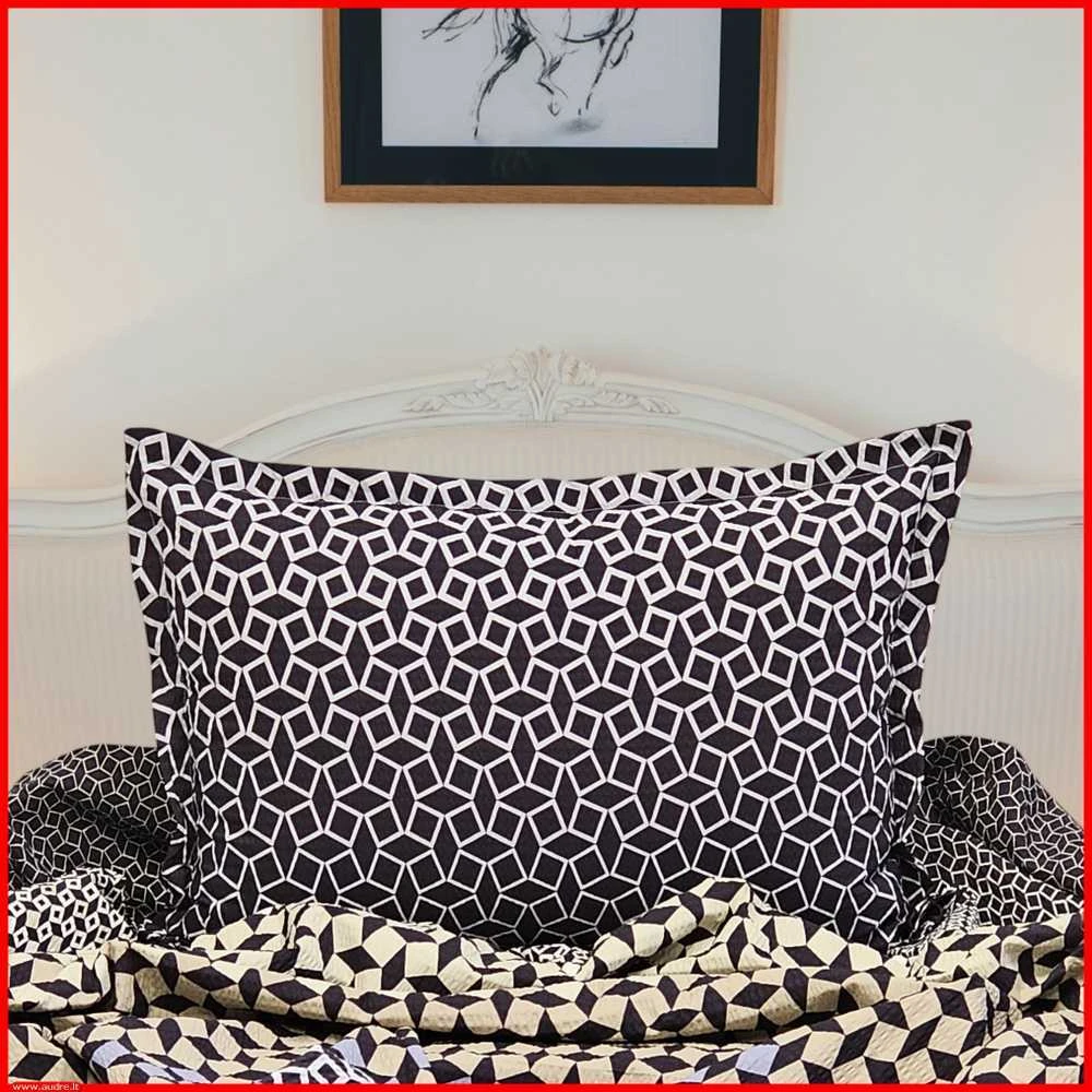 Glamžyto medvilninio audinio pagalvės užvalkalas - 50x70 cm. be užtrauktuko