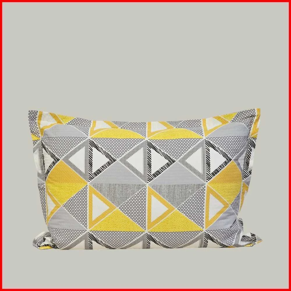 Glamžyto medvilninio audinio pagalvės užvalkalas - 70x70 cm. su užtrauktuku