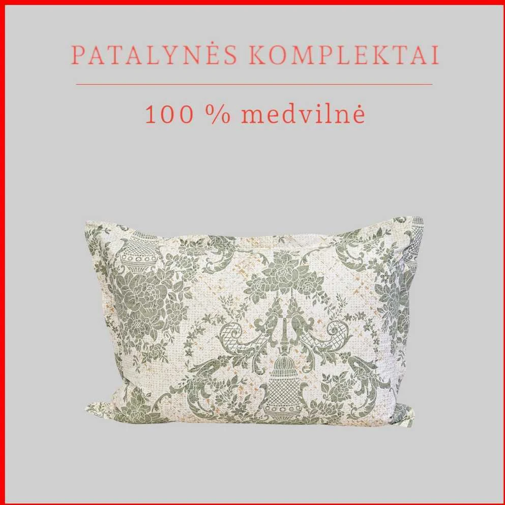 Medvilnės pagalvės užvalkalas - 50x70 cm. be užtrauktuko
