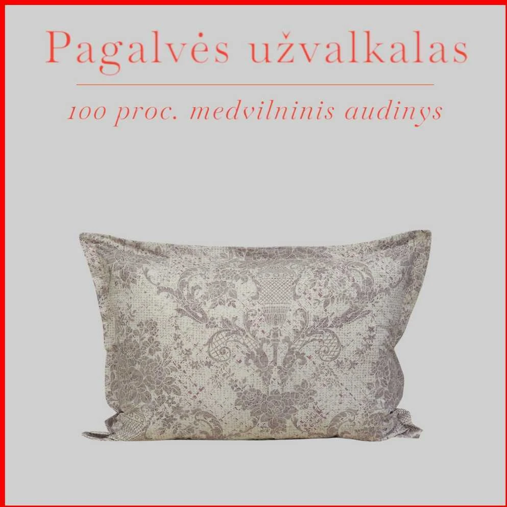 Medvilnės pagalvės užvalkalas - 50x70 cm. be užtrauktuko