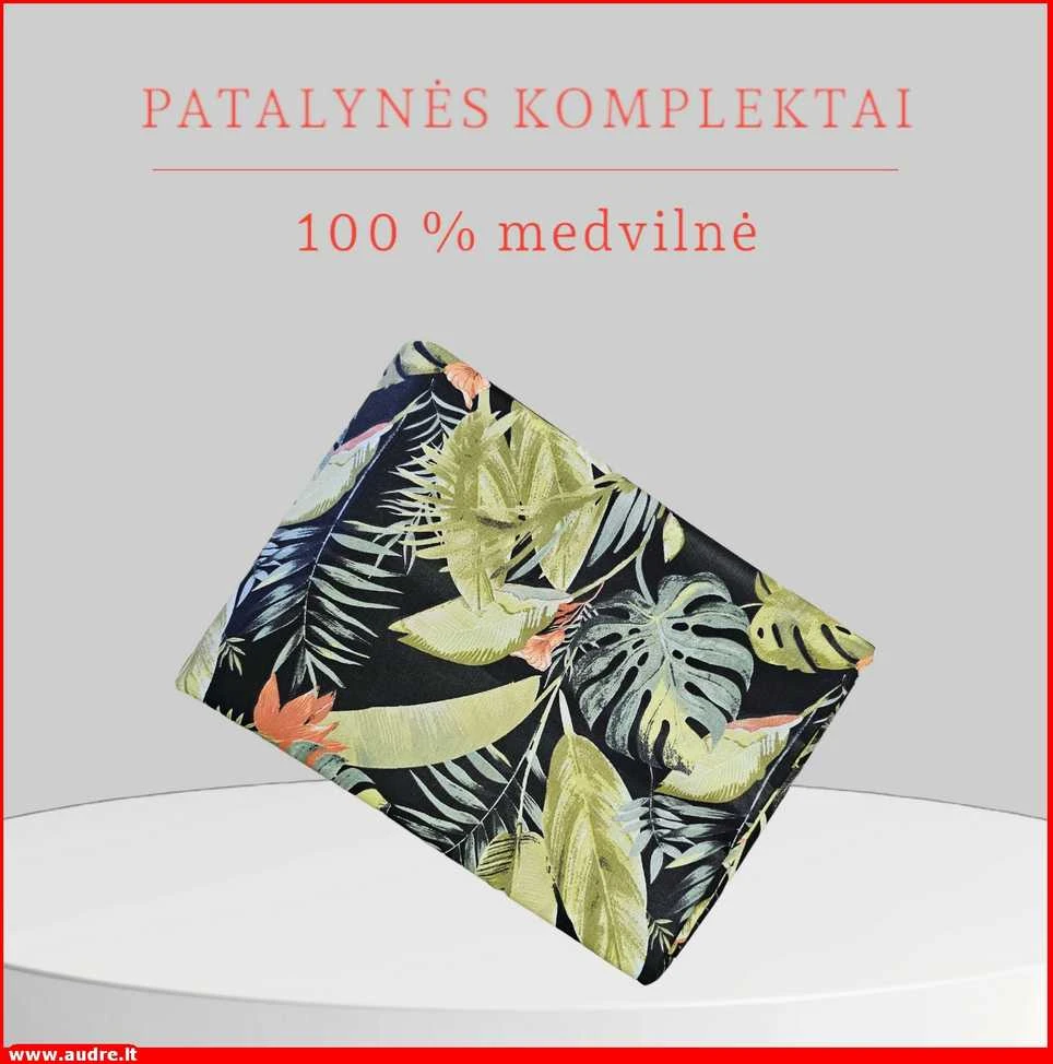 Medvilnės pagalvės užvalkalas - 50x70 cm. be užtrauktuko