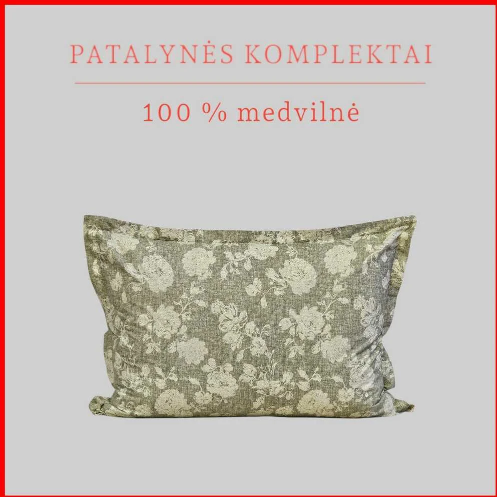 Medvilnės pagalvės užvalkalas - 50x70 cm. be užtrauktuko