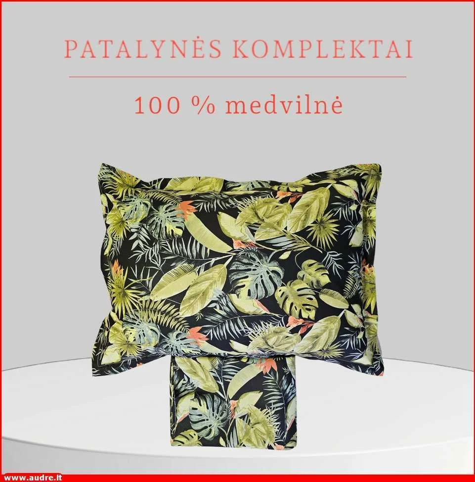 Medvilnės pagalvės užvalkalas - 50x70 cm. be užtrauktuko