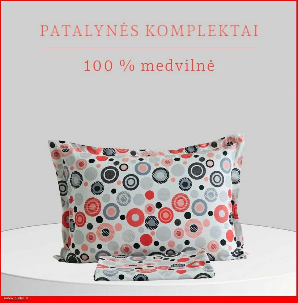 Medvilnės pagalvės užvalkalas - 50x70 cm. be užtrauktuko