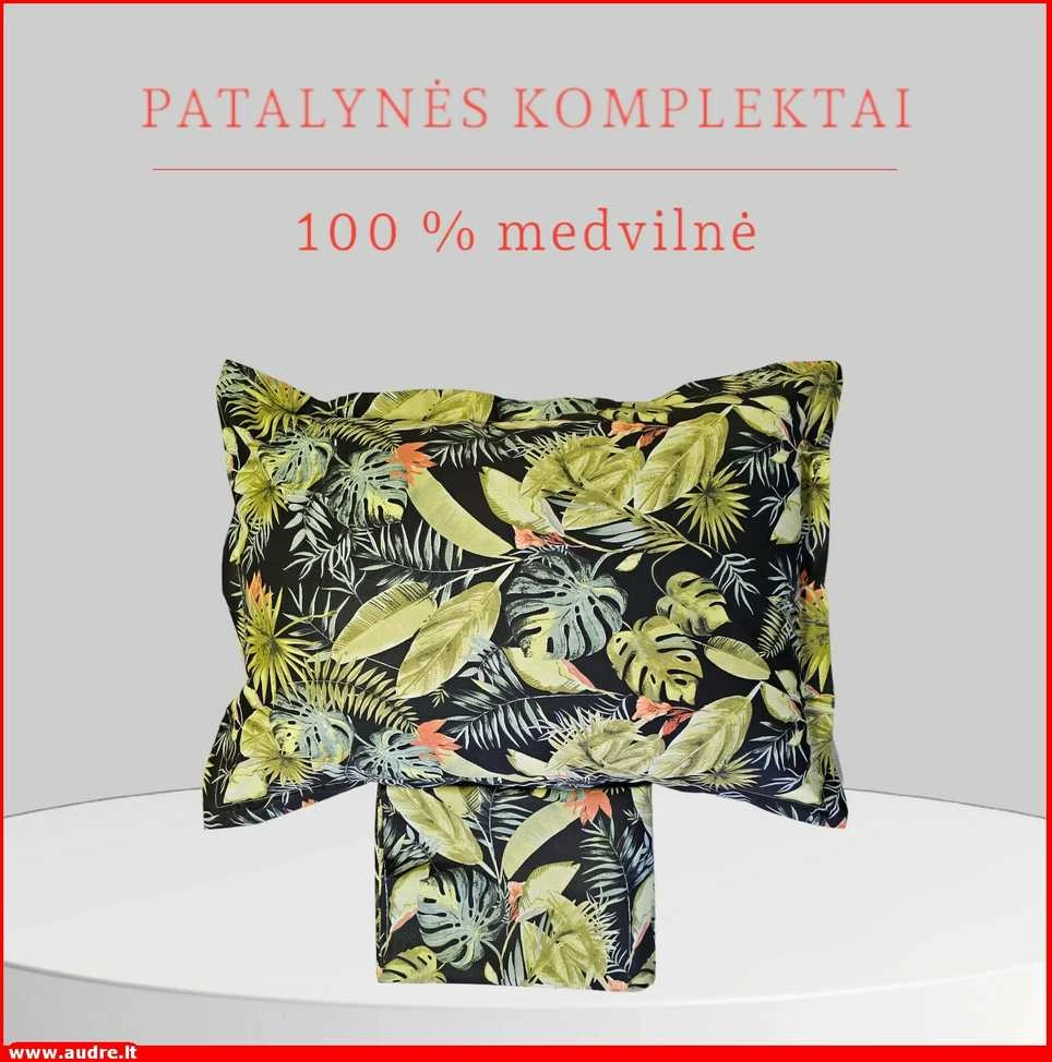 Medvilnės pagalvės užvalkalas - 50x70 cm. be užtrauktuko