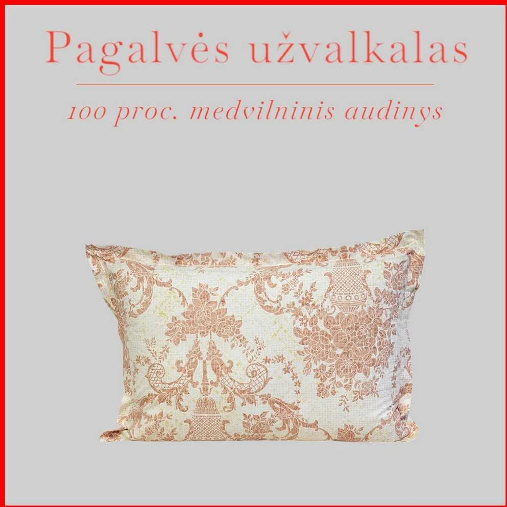 Medvilnės pagalvės užvalkalas - 70x70 cm. be užtrauktuko