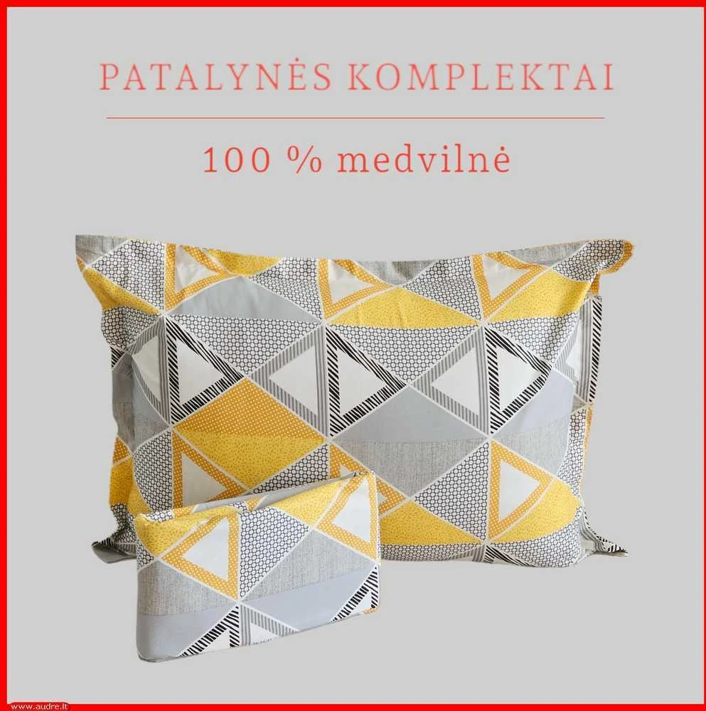 Medvilnės pagalvės užvalkalas - 70x70 cm. be užtrauktuko