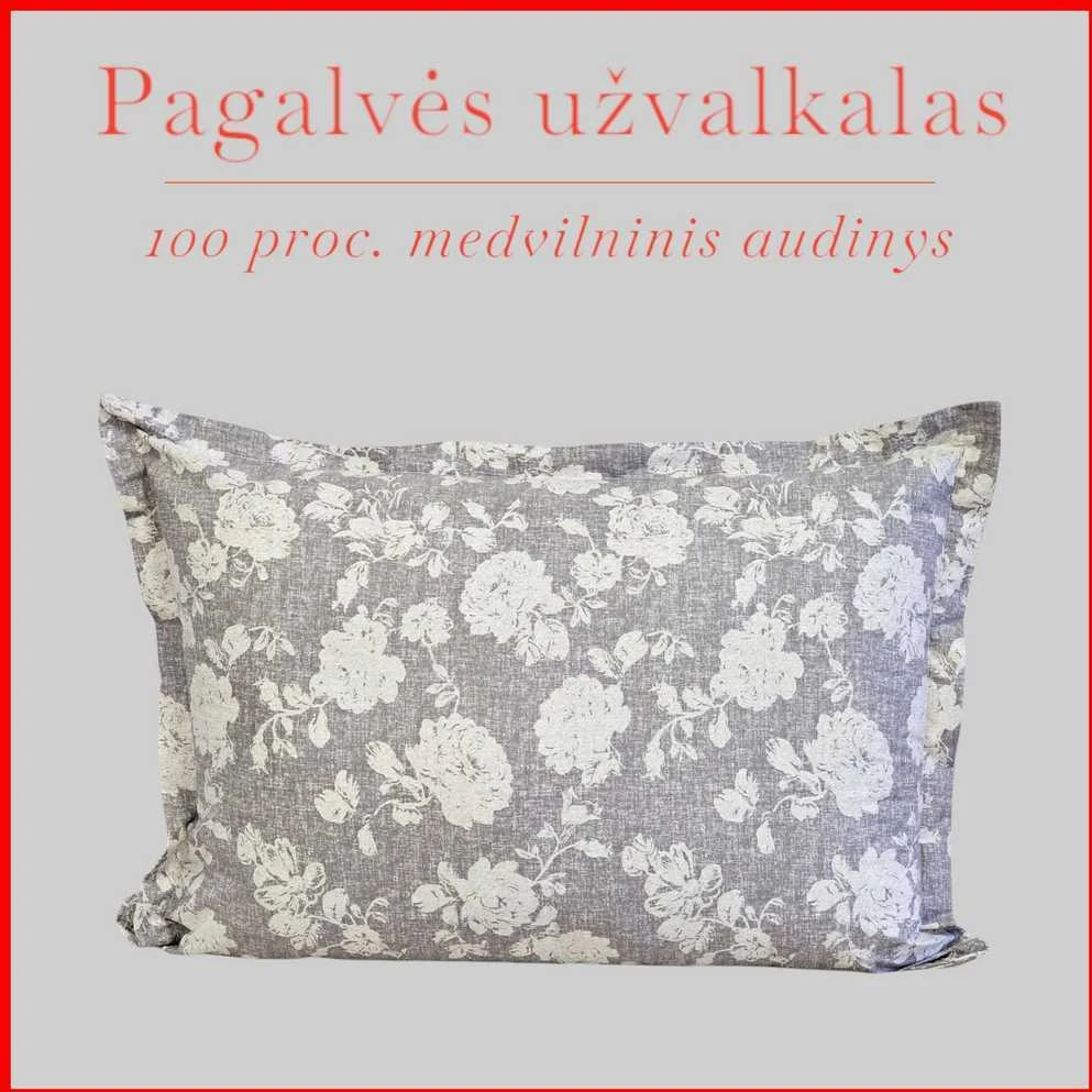 Medvilnės pagalvės užvalkalas - 70x70 cm. be užtrauktuko