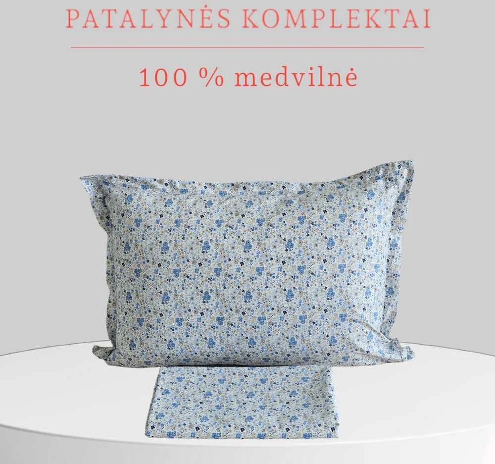 Medvilnės pagalvės užvalkalas - 70x70 cm. be užtrauktuko