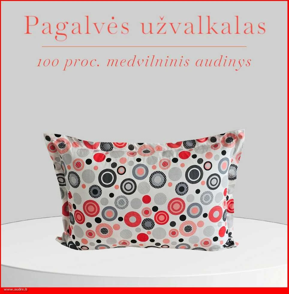 Medvilnės pagalvės užvalkalas - 70x70 cm. be užtrauktuko