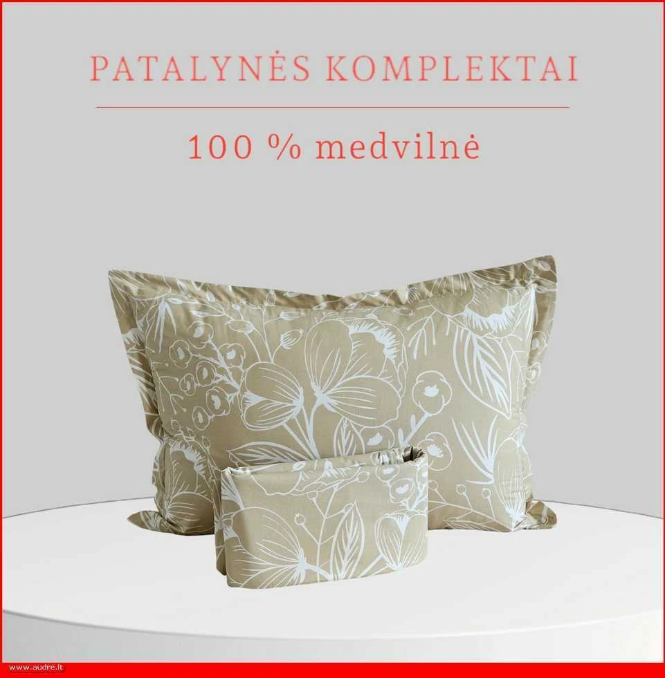 Medvilnės pagalvės užvalkalas - 70x70 cm. be užtrauktuko