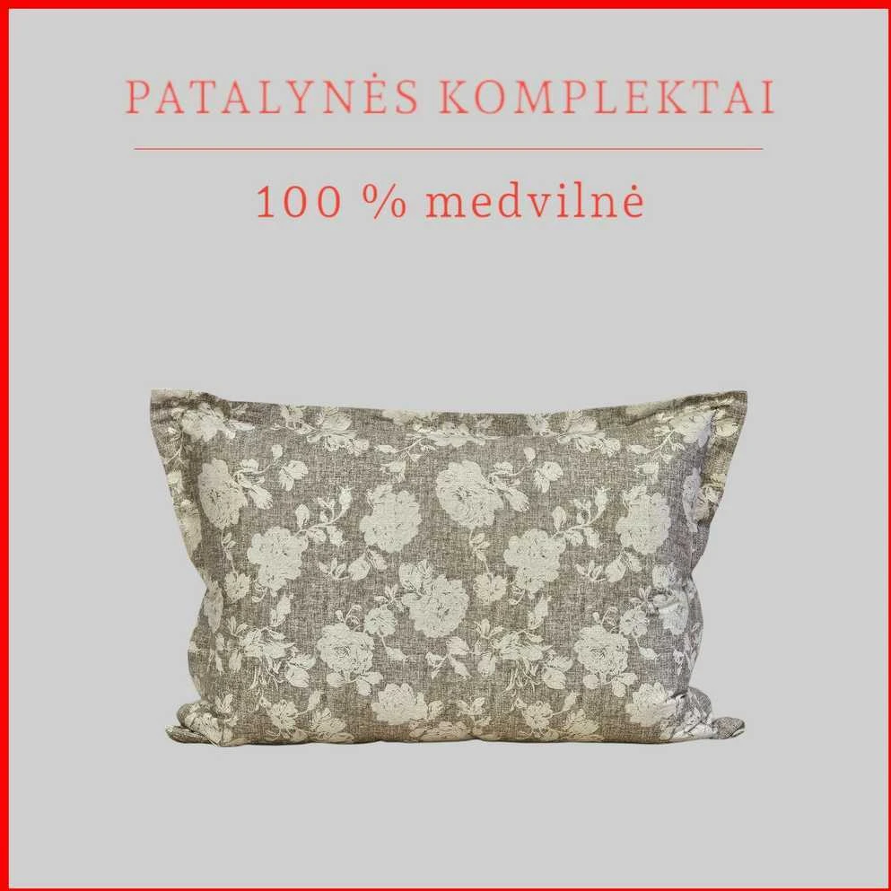 Medvilnės pagalvės užvalkalas - 70x70 cm. be užtrauktuko