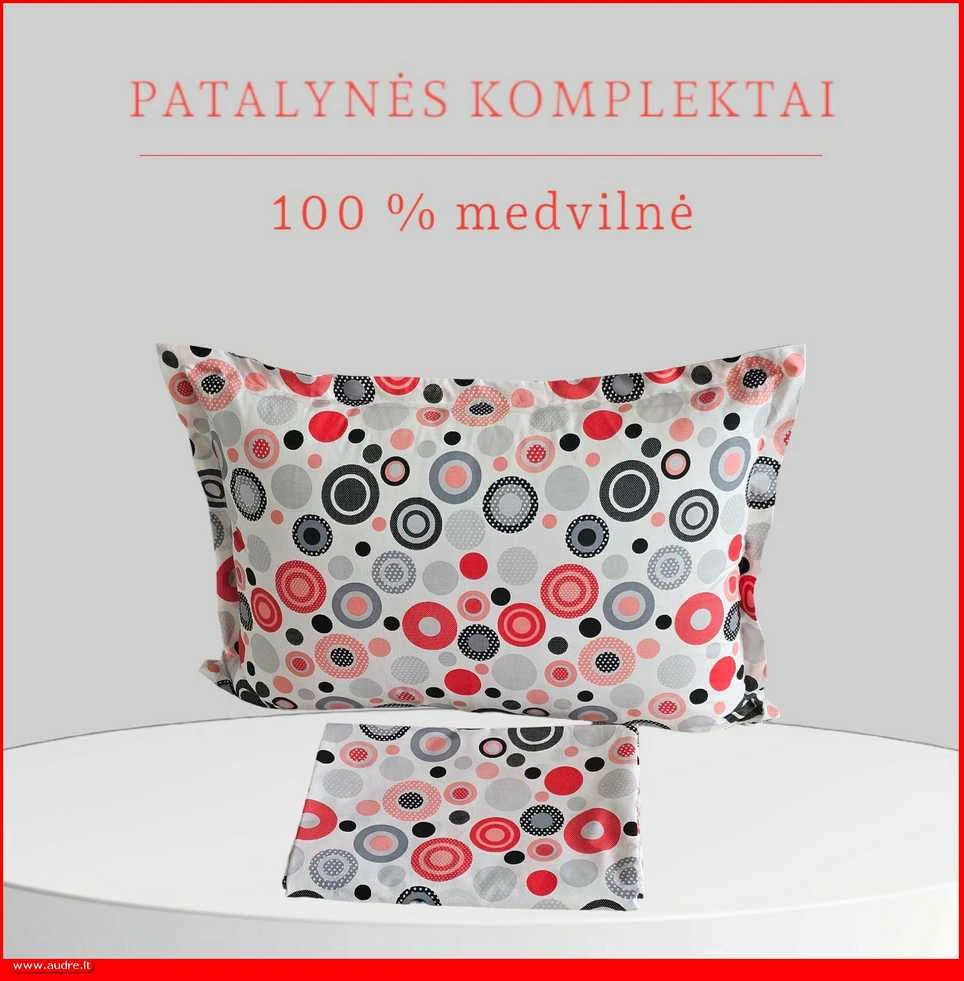 Medvilnės pagalvės užvalkalas - 70x70 cm. be užtrauktuko