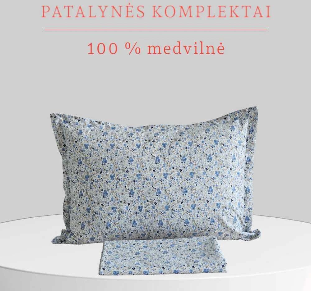 Medvilnės pagalvės užvalkalas - 70x70 cm. be užtrauktuko