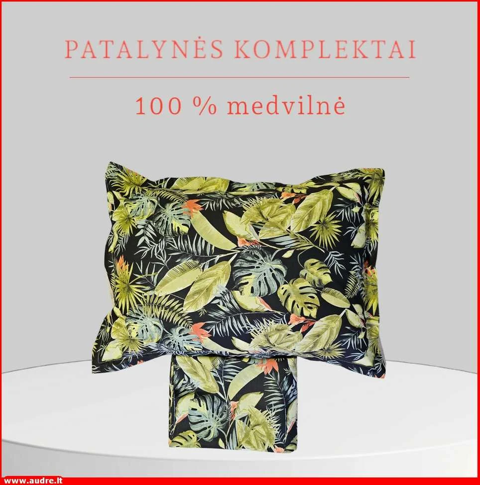 Medvilnės pagalvės užvalkalas - 70x70 cm. be užtrauktuko