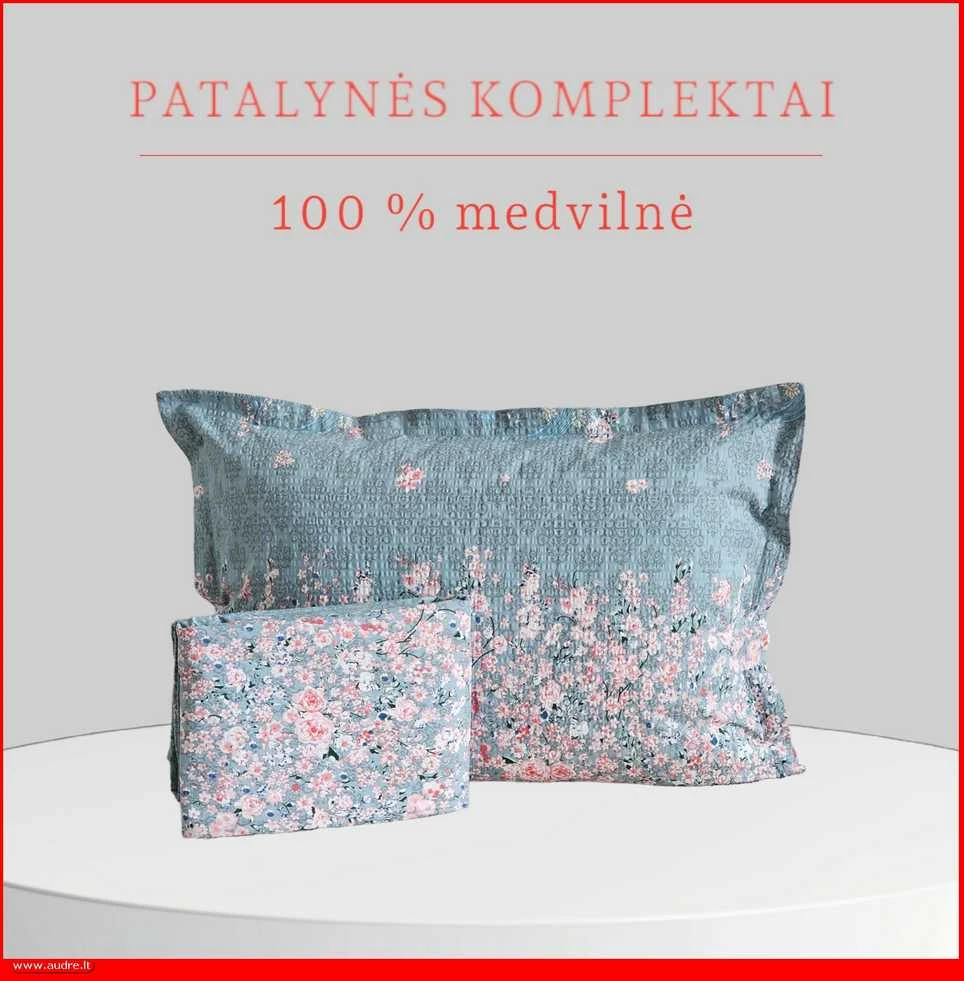 Medvilnės pagalvės užvalkalas - 70x70 cm. be užtrauktuko