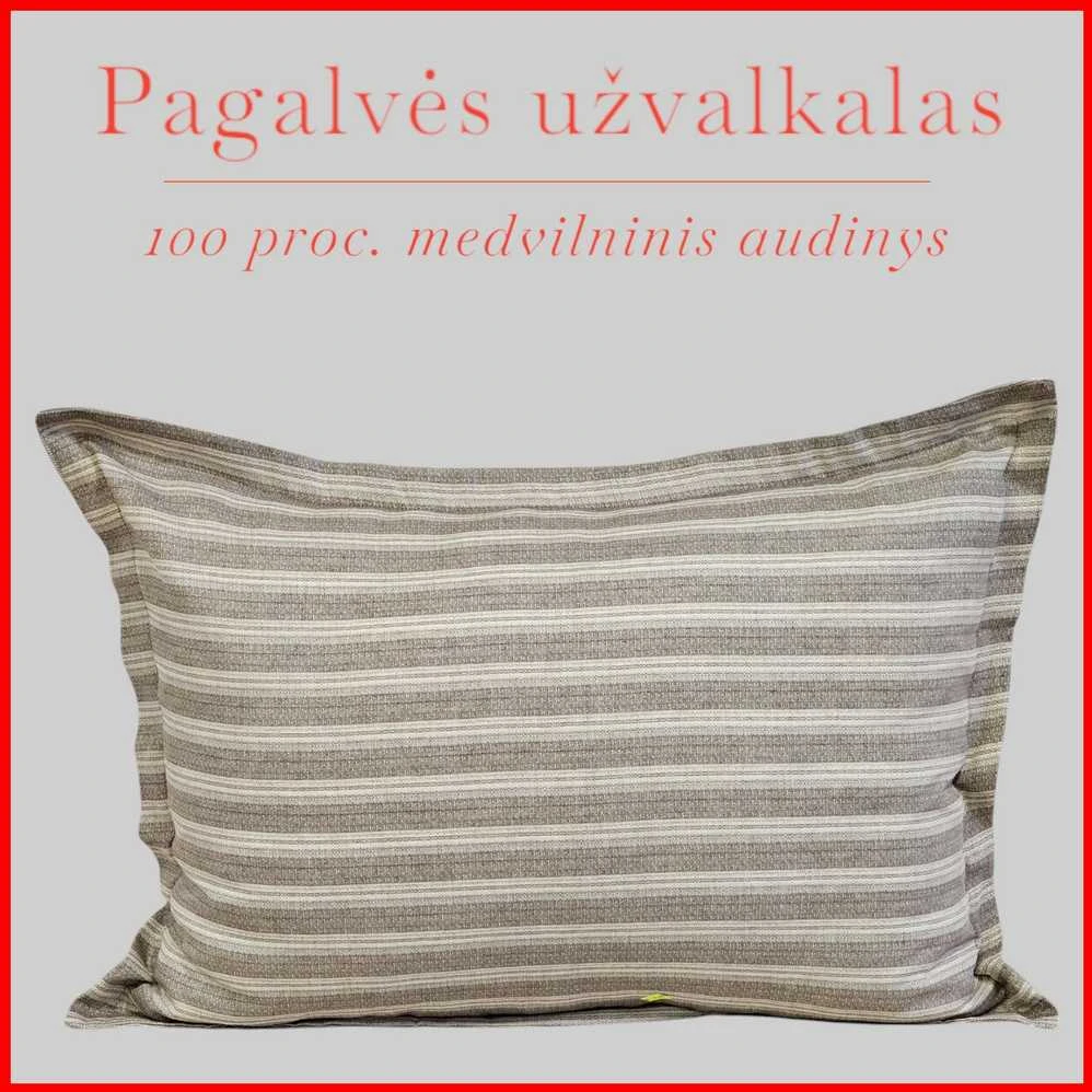 Medvilnės pagalvės užvalkalas - 70x70 cm. be užtrauktuko