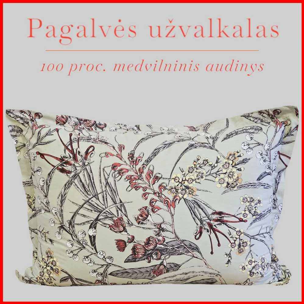 Medvilnės pagalvės užvalkalas - 70x70 cm. be užtrauktuko