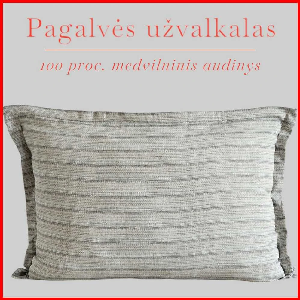 Medvilnės pagalvės užvalkalas - 70x70 cm. be užtrauktuko